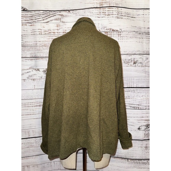 POETRY Women’s Green Button Cardigan Size US14 100% Cotton Pockets - Picture 3 of 5